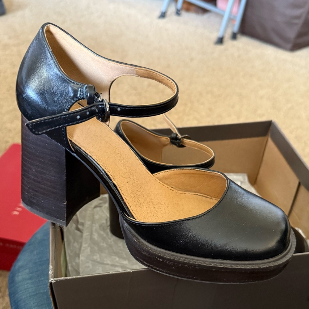 Black platform heels